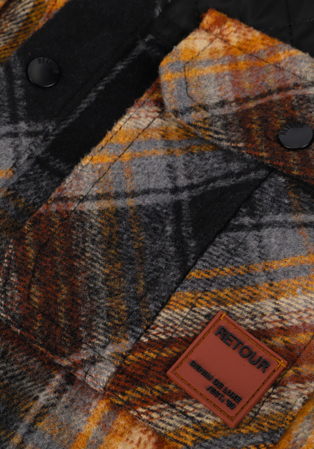 Bruine RETOUR Casual overhemd MATHEW - large