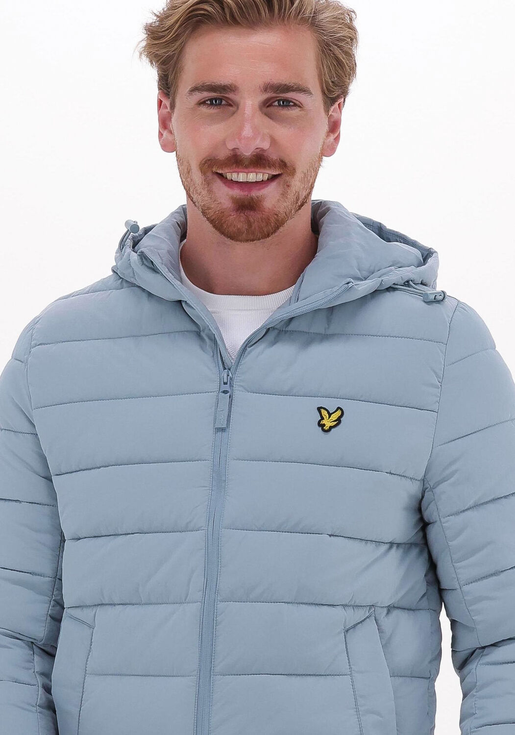 Lichtblauwe LYLE SCOTT Gewatteerde jas LIGHTWEIGHT PUFFER JACKET