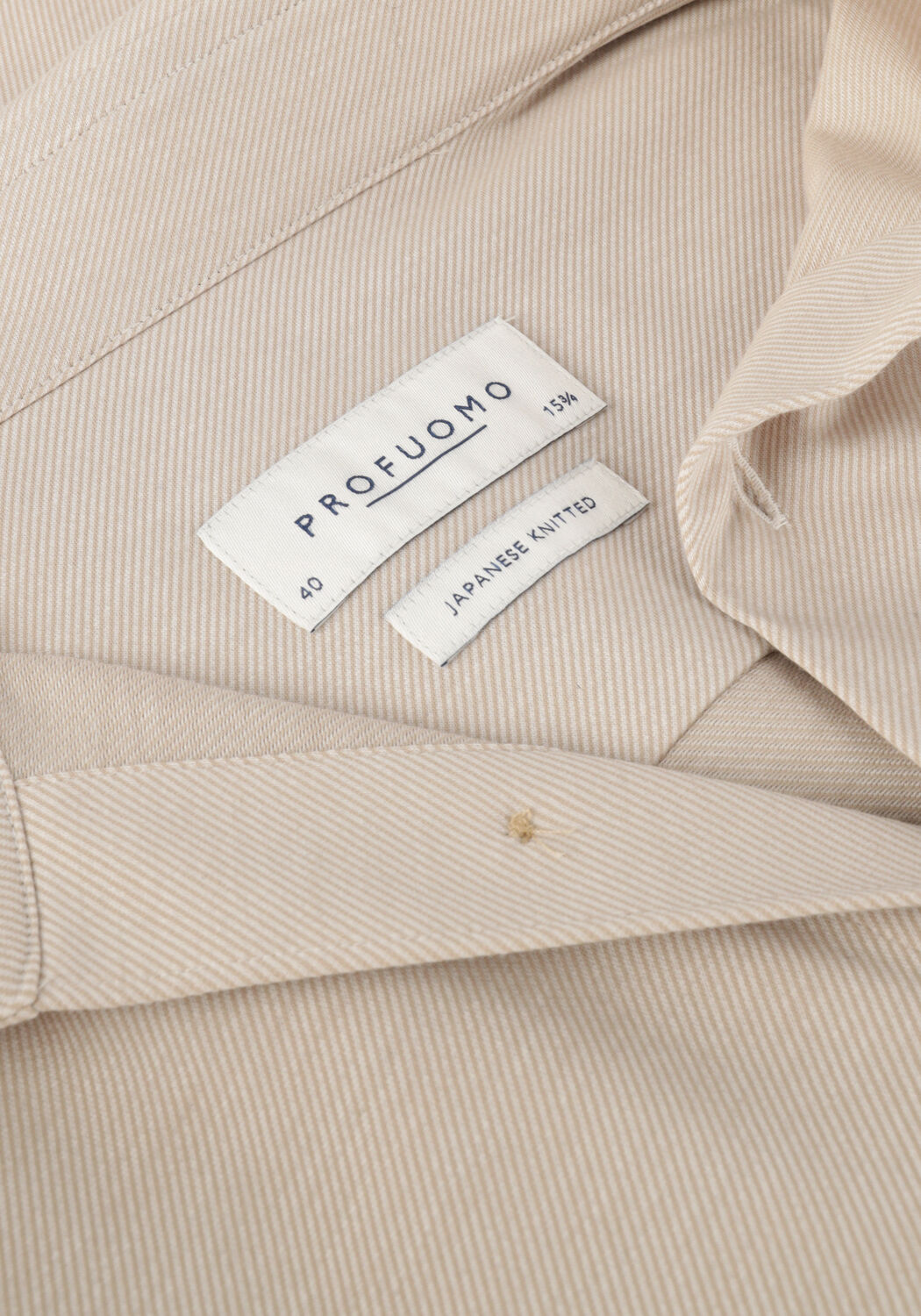 Beige PROFUOMO Klassiek overhemd PPUH10055 - large
