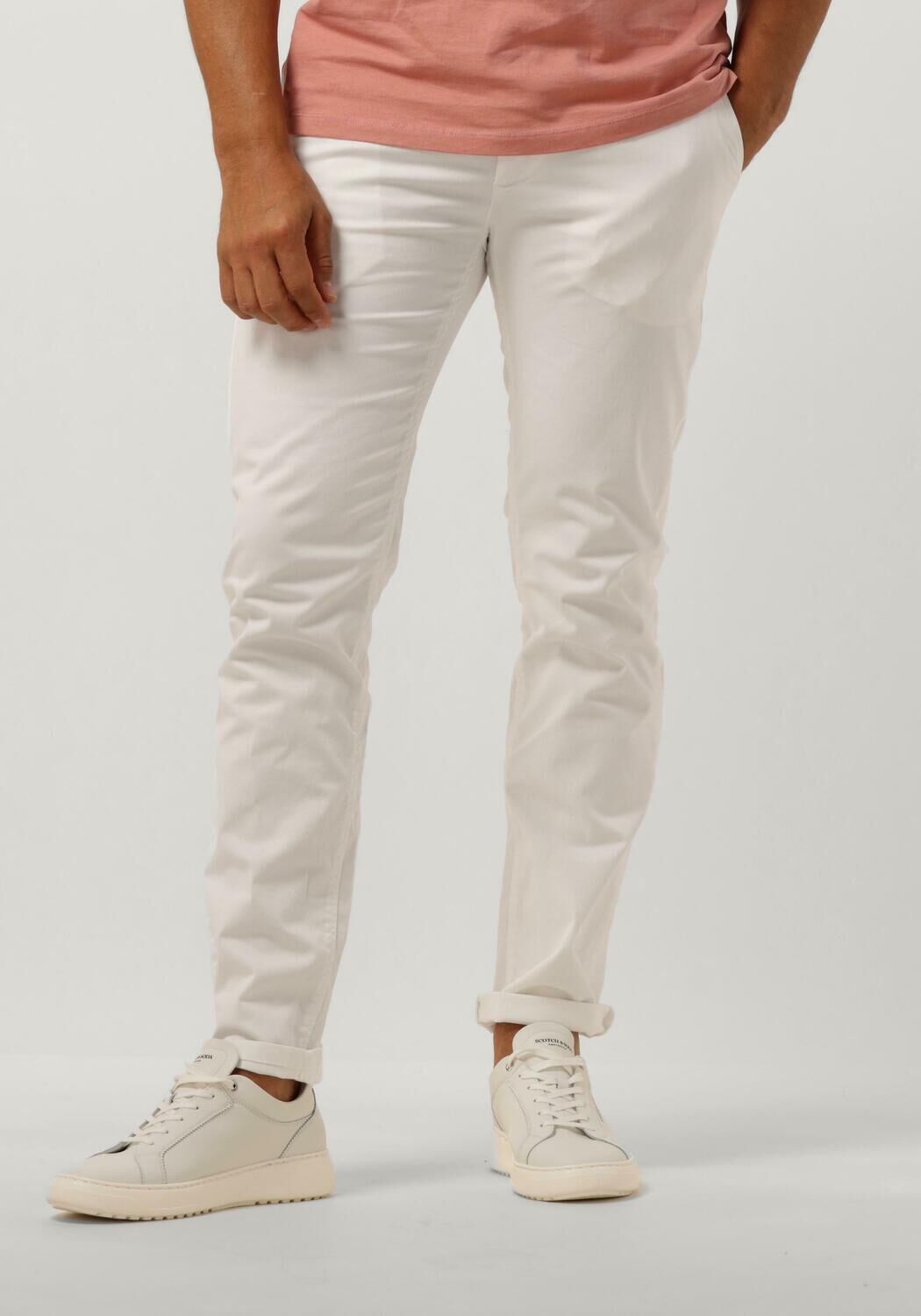 BOSS Heren Broeken Chino_slim Wit