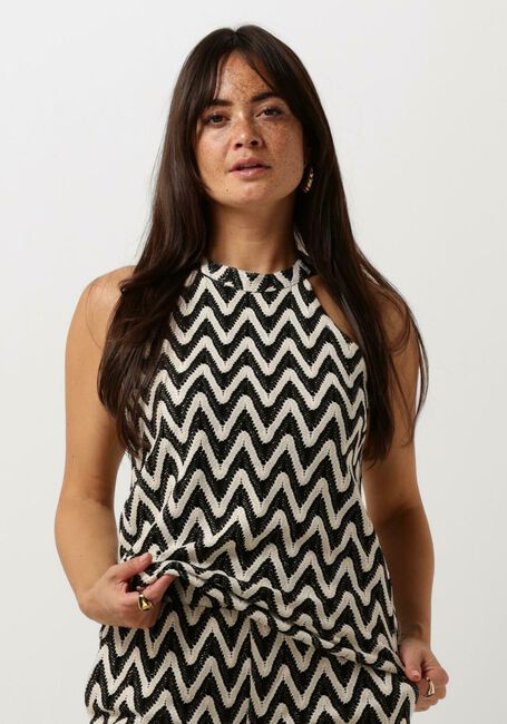 Zwarte SUMMUM Top SINGLET ZIG ZAG CROCHET - large