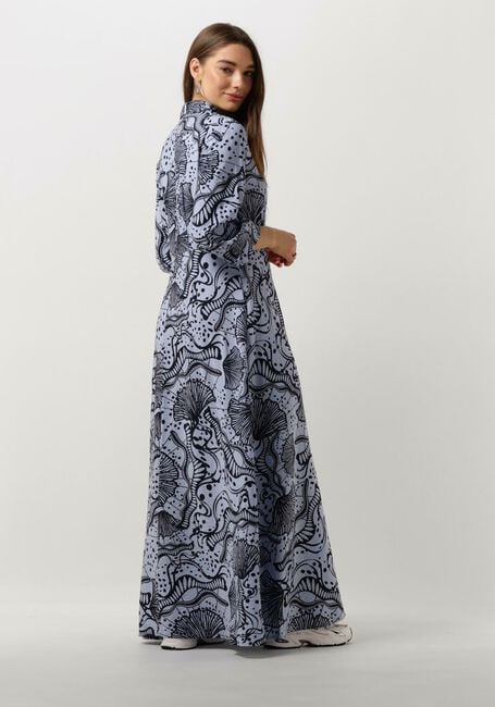 Lichtblauwe OBJECT Maxi jurk OBJJESSA ALLI 3/4 SHIRT DRESS - large