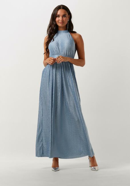 Blauwe Y.A.S. Midi jurk YASLAFINA HALTERNECK LONG DRESS - large