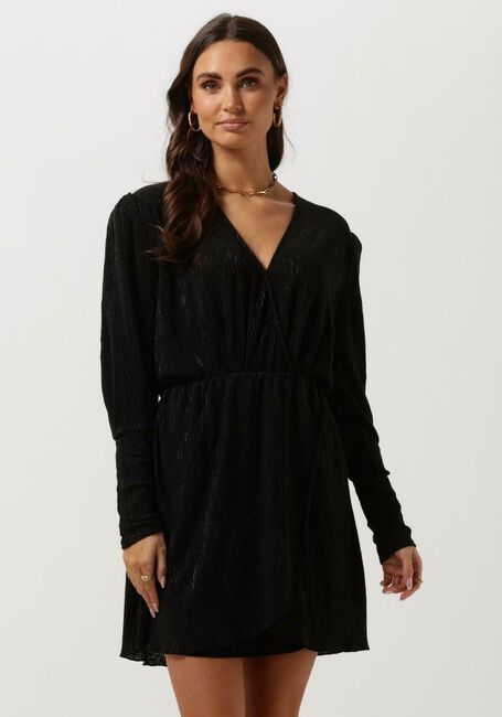 Zwarte ALIX THE LABEL Mini jurk LADIES KNITTED GLITTER DRESS - large