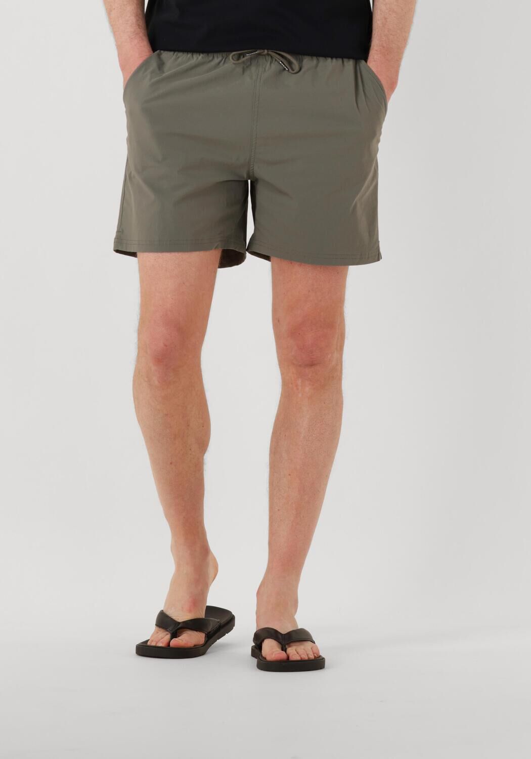 PROFUOMO Heren Zwembroeken Swimshort Solid Olijf