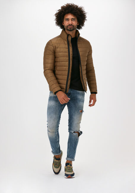 Khaki CAST IRON Gewatteerde jas SHORT JACKET TAFFETAR CONVERTI - large