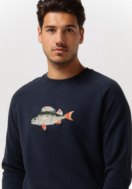 Donkerblauwe FORÉT Sweater BAIT SWEATSHIRT - large