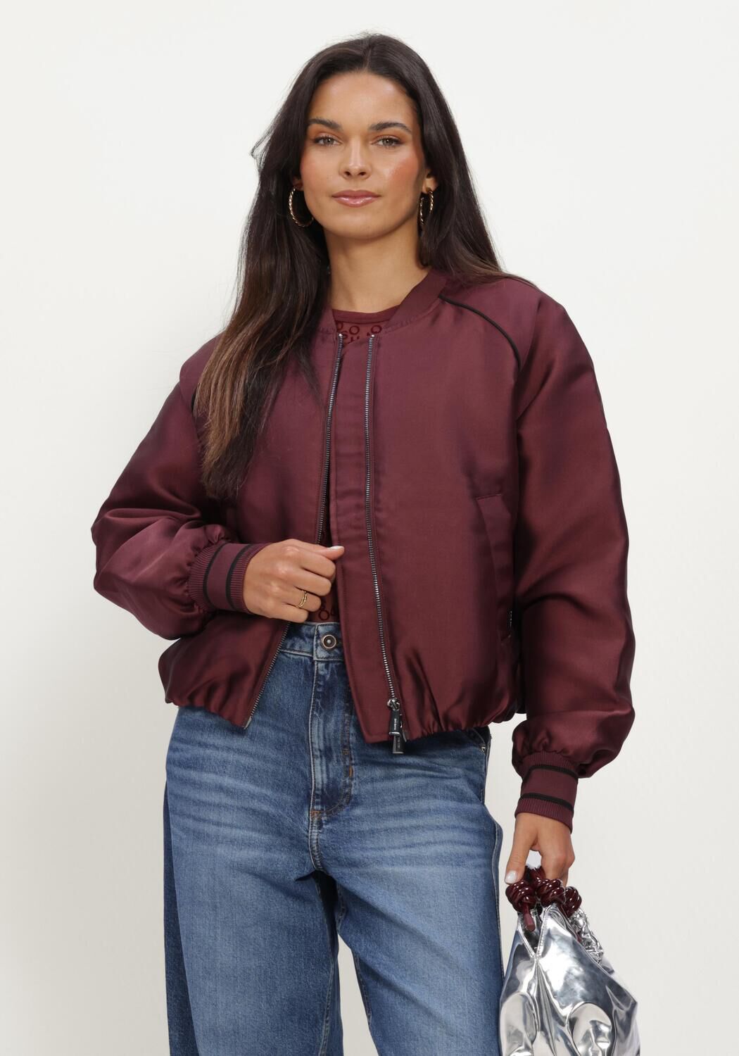 Bordeaux MOS MOSH Jack MMCALICO SATEEN JACKET - large