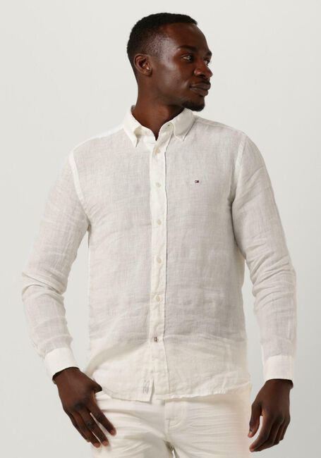 Witte TOMMY HILFIGER Casual overhemd PGMENT DYED LI SOLID RF SHIRT - large