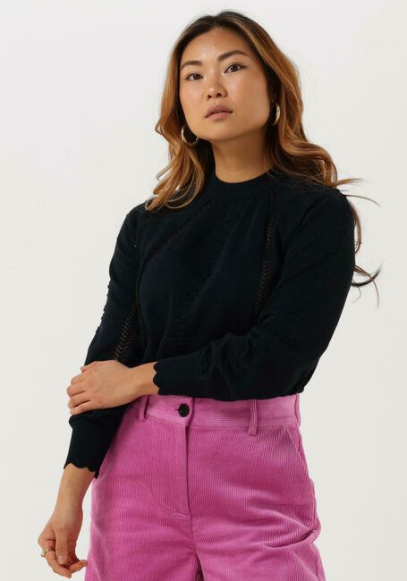 Donkerblauwe OBJECT Trui KALINA L/S KNIT PULLOVER - large