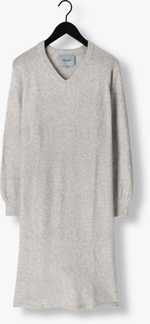 Grijze MINUS Midi jurk LILIANNE V-NECK MIDI KNIT DRESS - large