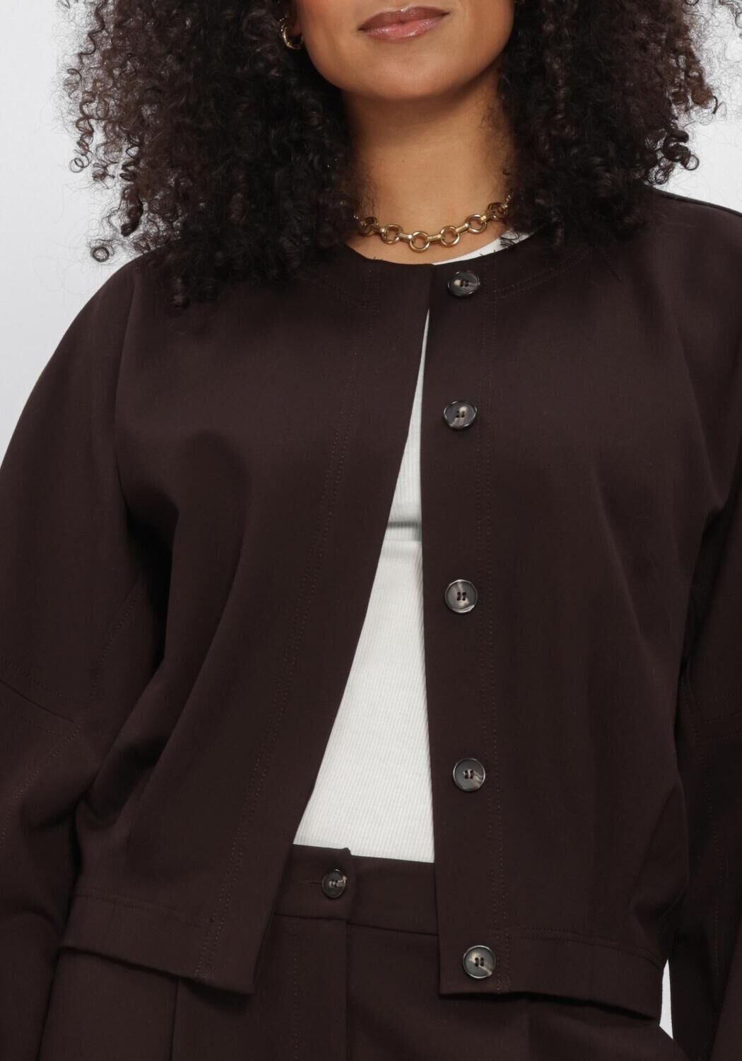 Bruine SUMMUM Vest JACKET PUNTO MILANO - large