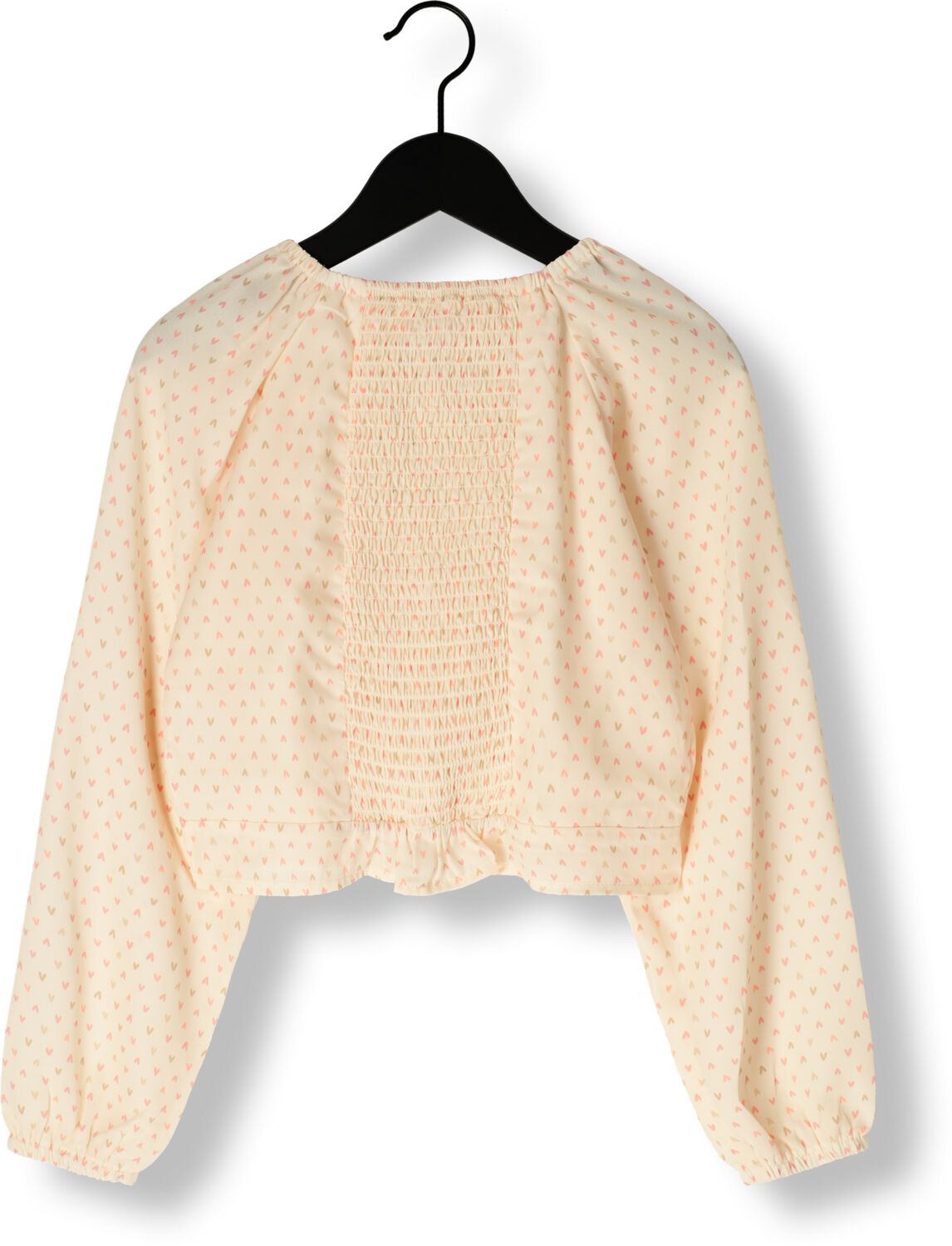 NONO Meisjes Blouses Tomas Heart Cropped Blouse Ecru