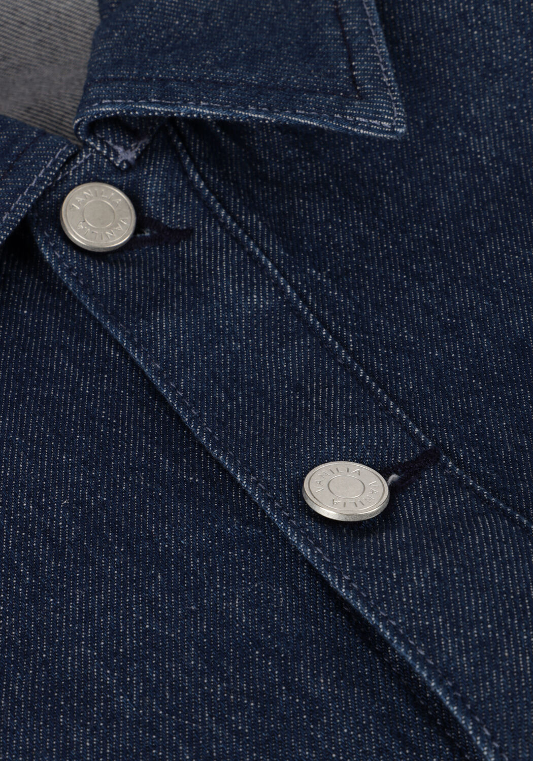 Blauwe VANILIA Spijkerjas RINSED DENIM JACKET - large