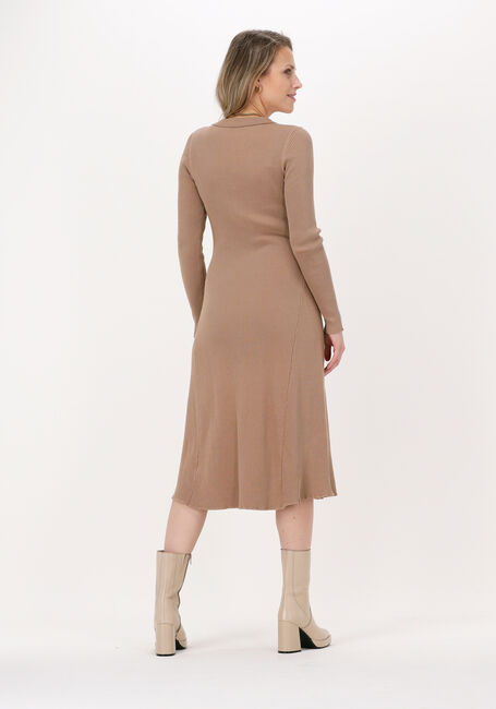 Camel NEO NOIR Midi jurk MIRA SOFT KNIT DRESS - large
