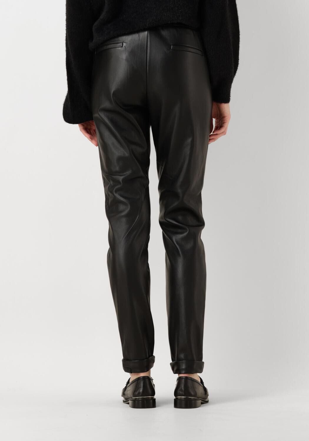 NUKUS Dames Broeken Paris Pants Pu Zwart
