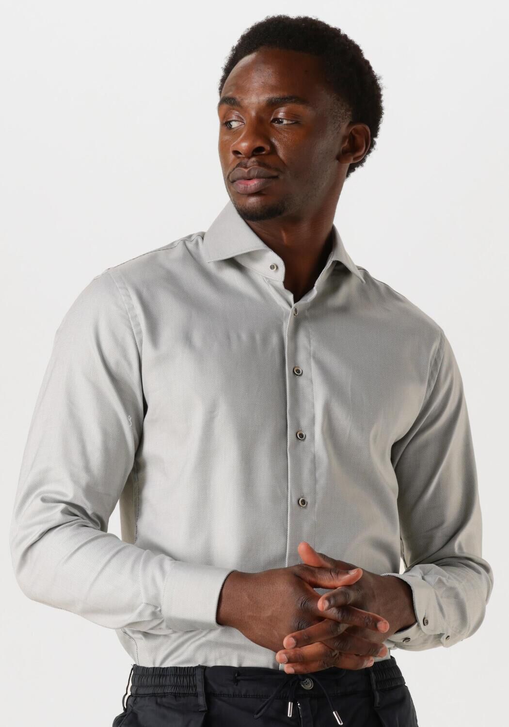 PROFUOMO Heren Overhemden Shirt Cutaway Sc Sf Non Iron Groen