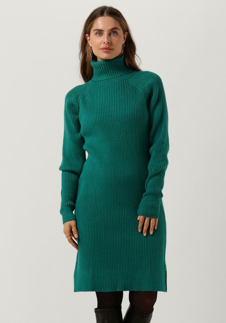 Groene MINUS Mini jurk AVA KNIT TURTLENECK DRESS - large