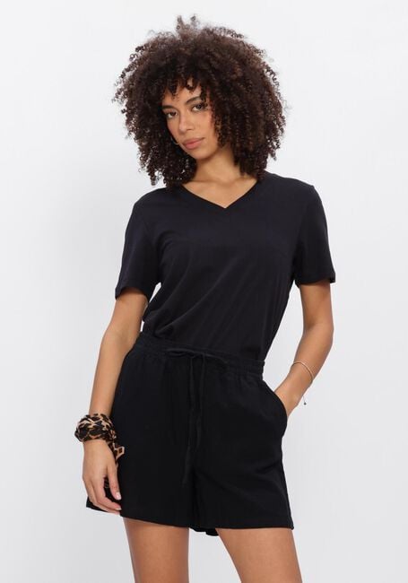 Zwarte SELECTED WOMEN T-shirt SLFESSENTIAL SS V-NECK TEE - large