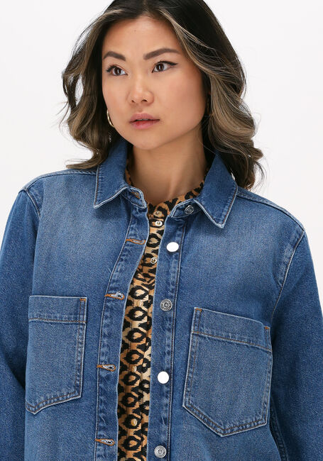 Blauwe SCOTCH & SODA Blouses DENIM SHIRT WITH FRINGE DETAIL - large