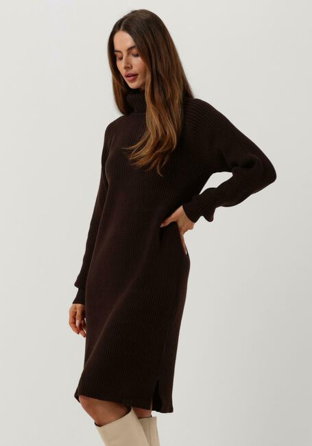 Bruine MINUS Mini jurk AVA KNIT TURTLENECK DRESS - large