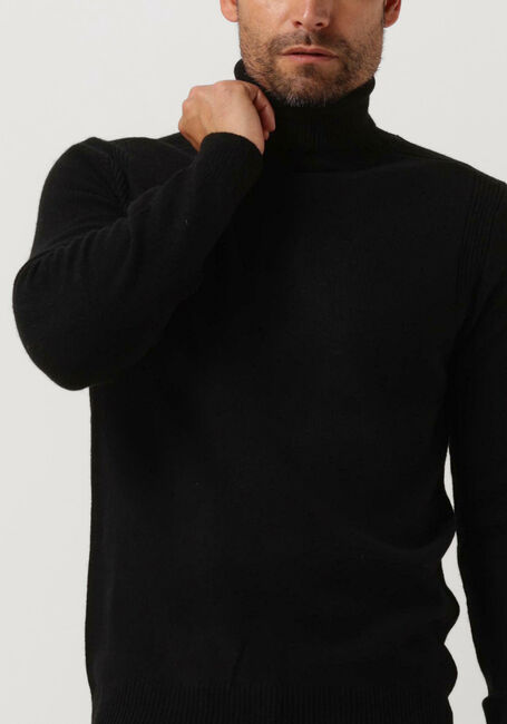 Zwarte ANERKJENDT Coltrui AKNICO SOLID ROLL NECK LAMBSWOOL - large