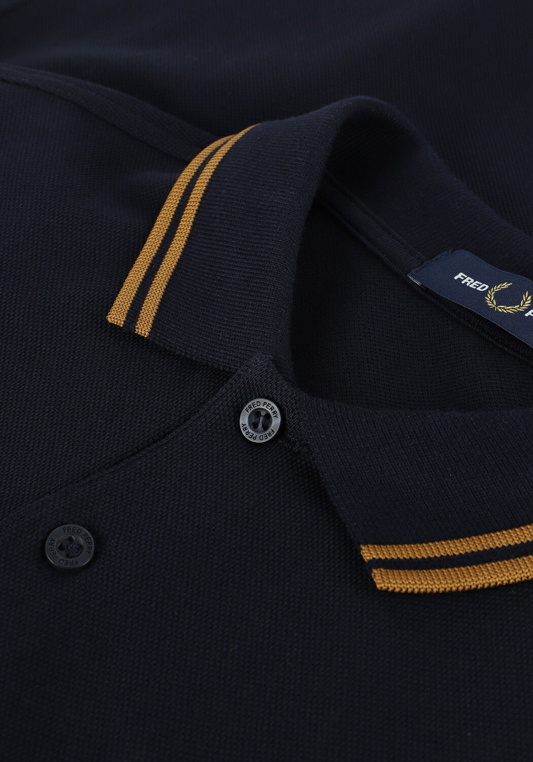 Donkerblauwe FRED PERRY Polo TWIN TIPPED FRED PERRY SHIRT - large