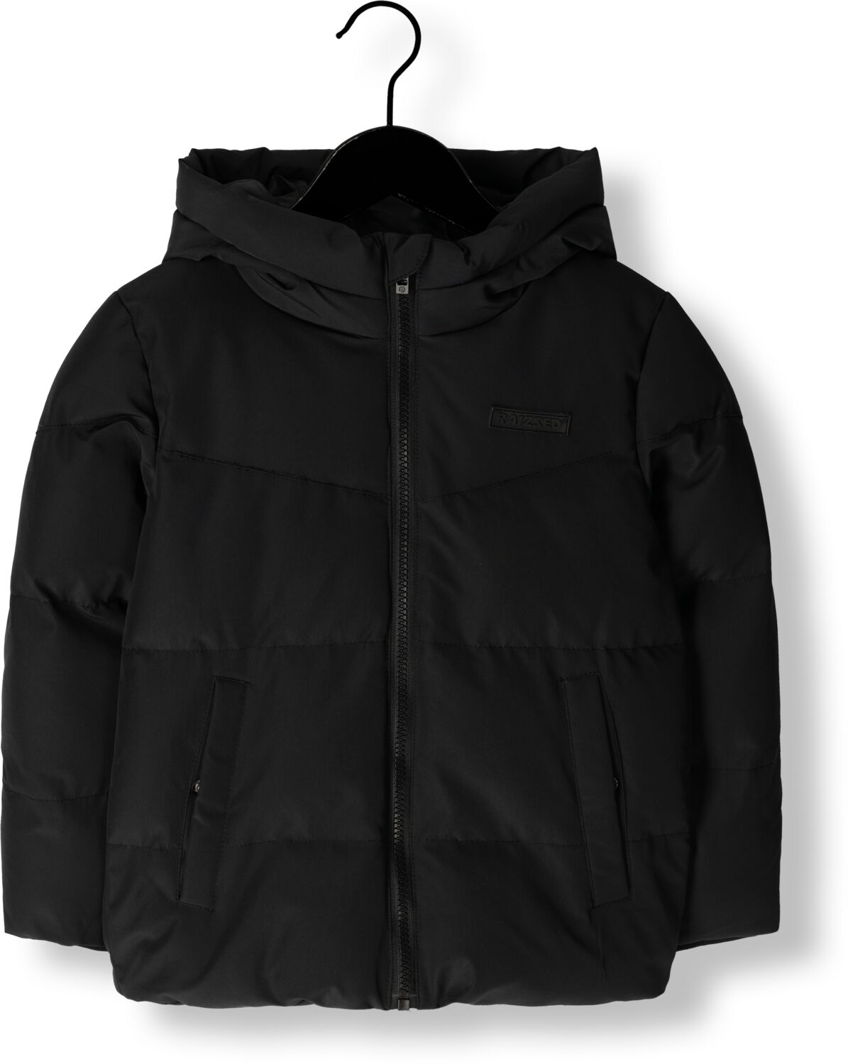 Raizzed gewatteerde winterjas Tiko zwart Jongens Polyester Capuchon Effen 116