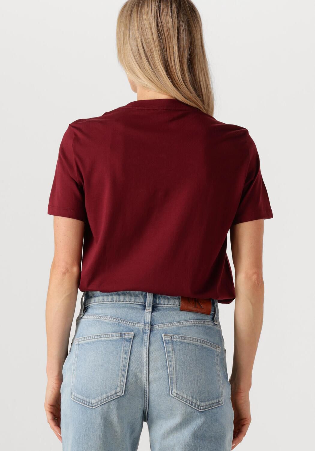 CALVIN KLEIN Dames Tops & T-shirts Ss Classic Fit Tee Bordeaux