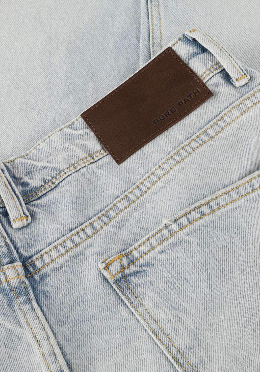 Lichtblauwe PURE PATH Straight leg jeans THE ERIC REGULAR FIT JEANS - large