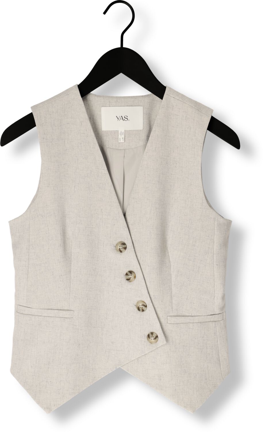 Y.A.S. Dames Blazers Yasbri Waistcoat Lichtgrijs