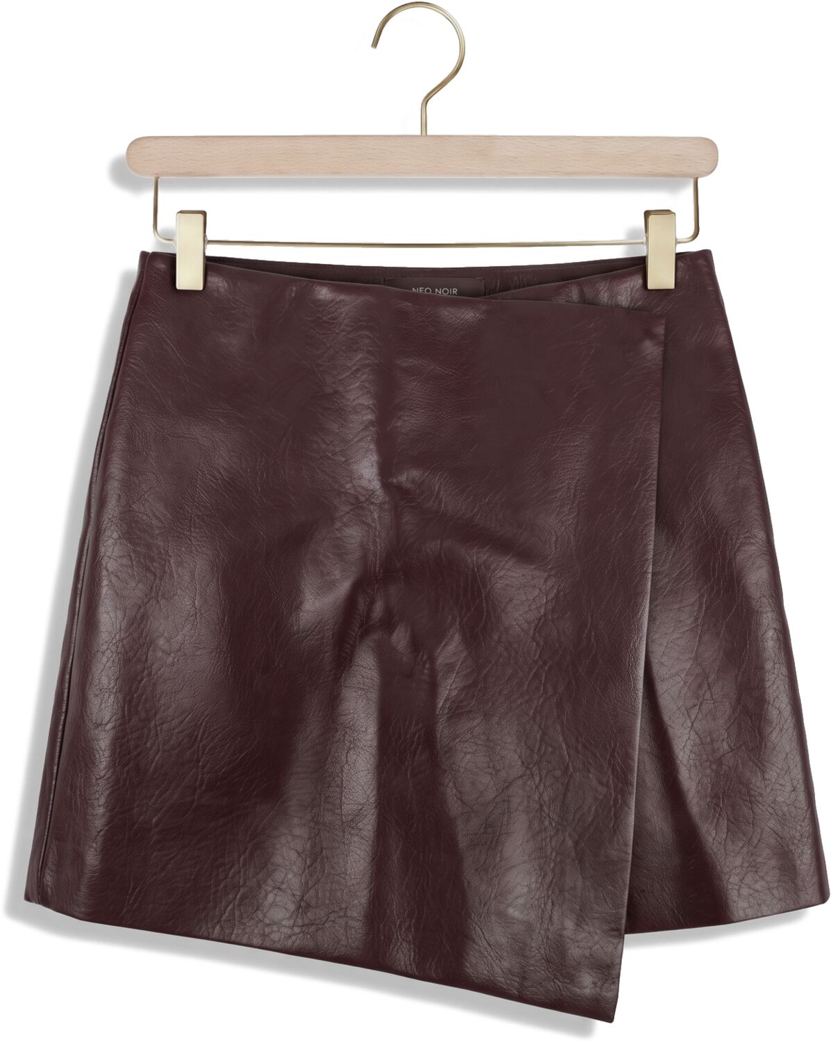 NEO NOIR Dames Rokken Elayne Faux Leather Skorts Bordeaux