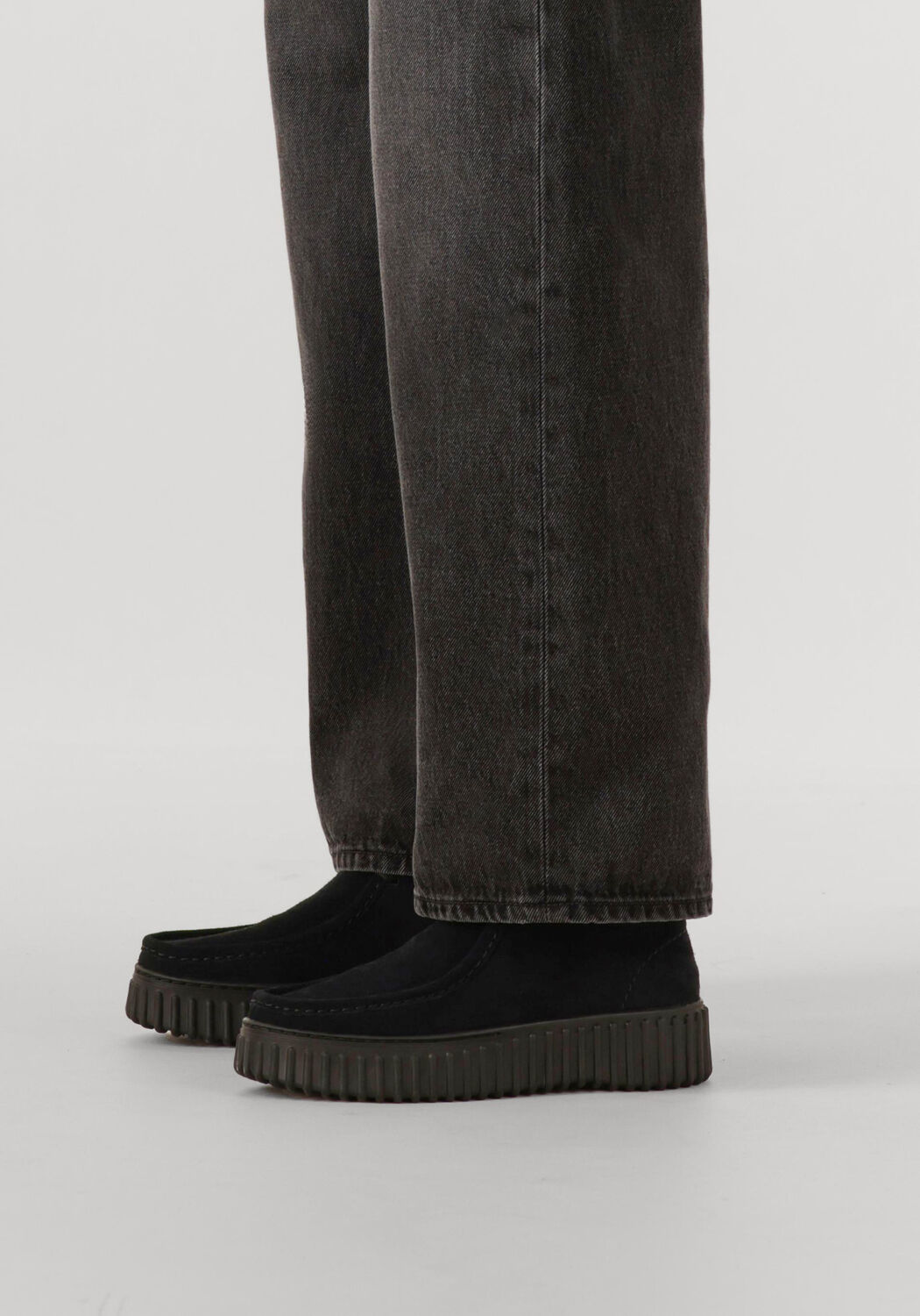 Zwarte CLARKS ORIGINALS Veterschoenen TORHILL MOSS DAMES - large