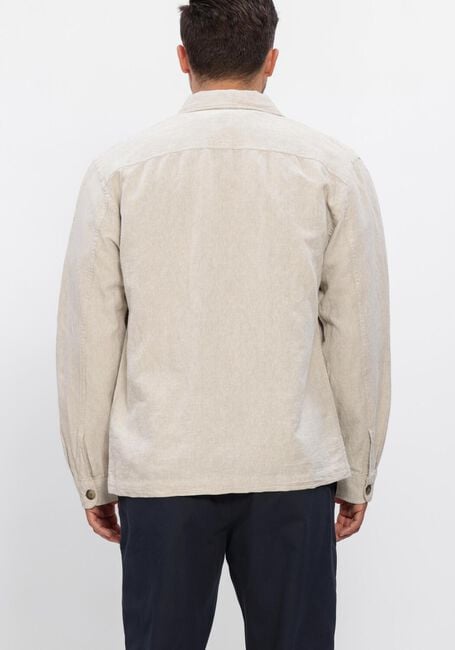 Beige SELECTED MEN Overshirts SLH-LEROY LINEN BLEND OVERSHIRT LS NOOS - large