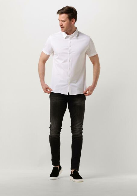 Witte PURE PATH Casual overhemd PIQUE SHORTSLEEVE BUTTON UP SHIRT - large