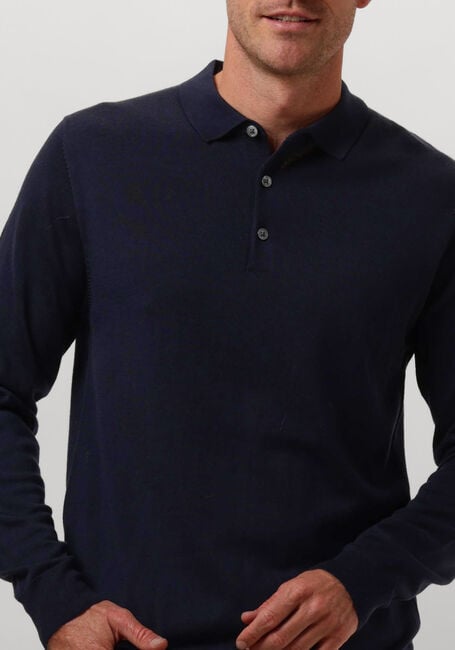 Donkerblauwe PROFUOMO Polo POLO LONG SLEEVE - large