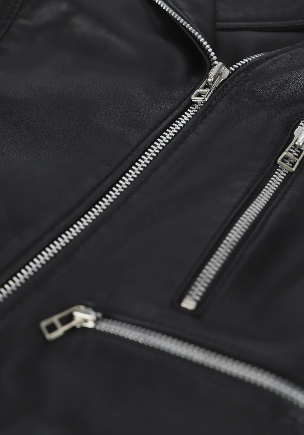 Zwarte GOOSECRAFT Leren jas BIKER116 - large