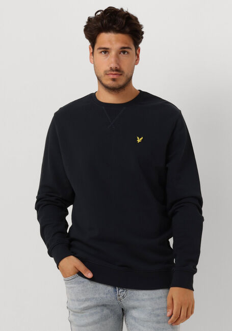 Donkerblauwe LYLE & SCOTT Trui CREW NECK SWEATSHIRT - large