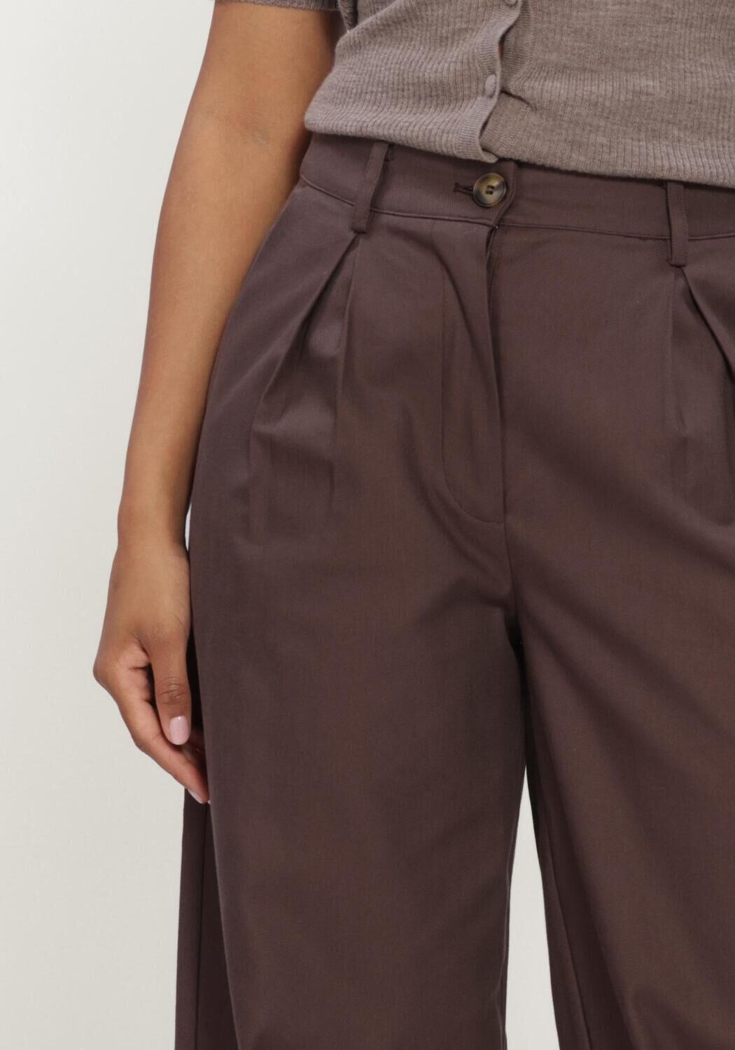 Bruine MODSTR&Ouml;M Wijde broek TOREMD PANTS - large