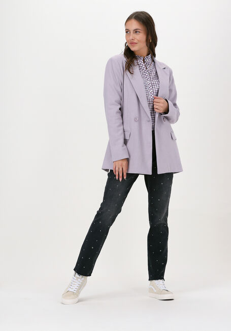 Paarse CO'COUTURE Blouses SANDY DOBBY CHECK SHIRT - large