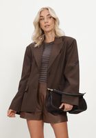 Bruine ALIX THE LABEL Blazer LADIES WOVEN FITTED BLAZER