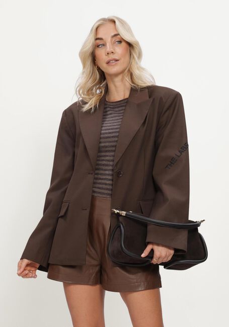 Bruine ALIX THE LABEL Blazer LADIES WOVEN FITTED BLAZER - large