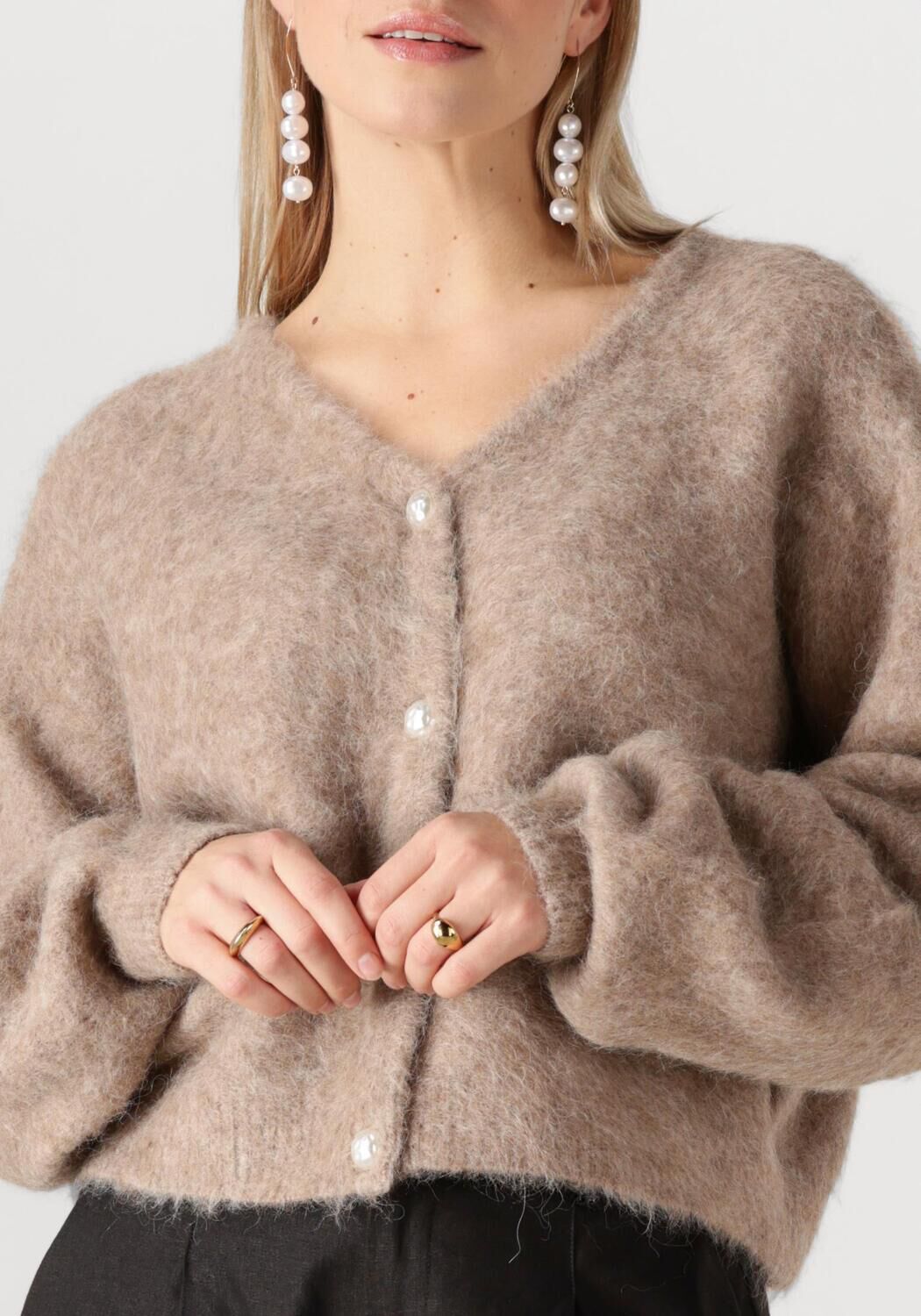 GESTUZ Dames Truien & Vesten Sanagz Cardigan Beige