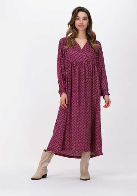 Paarse SISSEL EDELBO Midi jurk KLINT DRESS - large