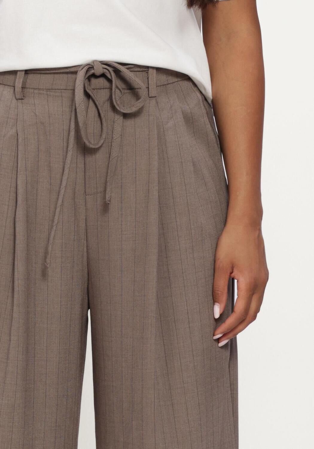 Taupe GRACE & MILA Wijde broek TROUSER - large