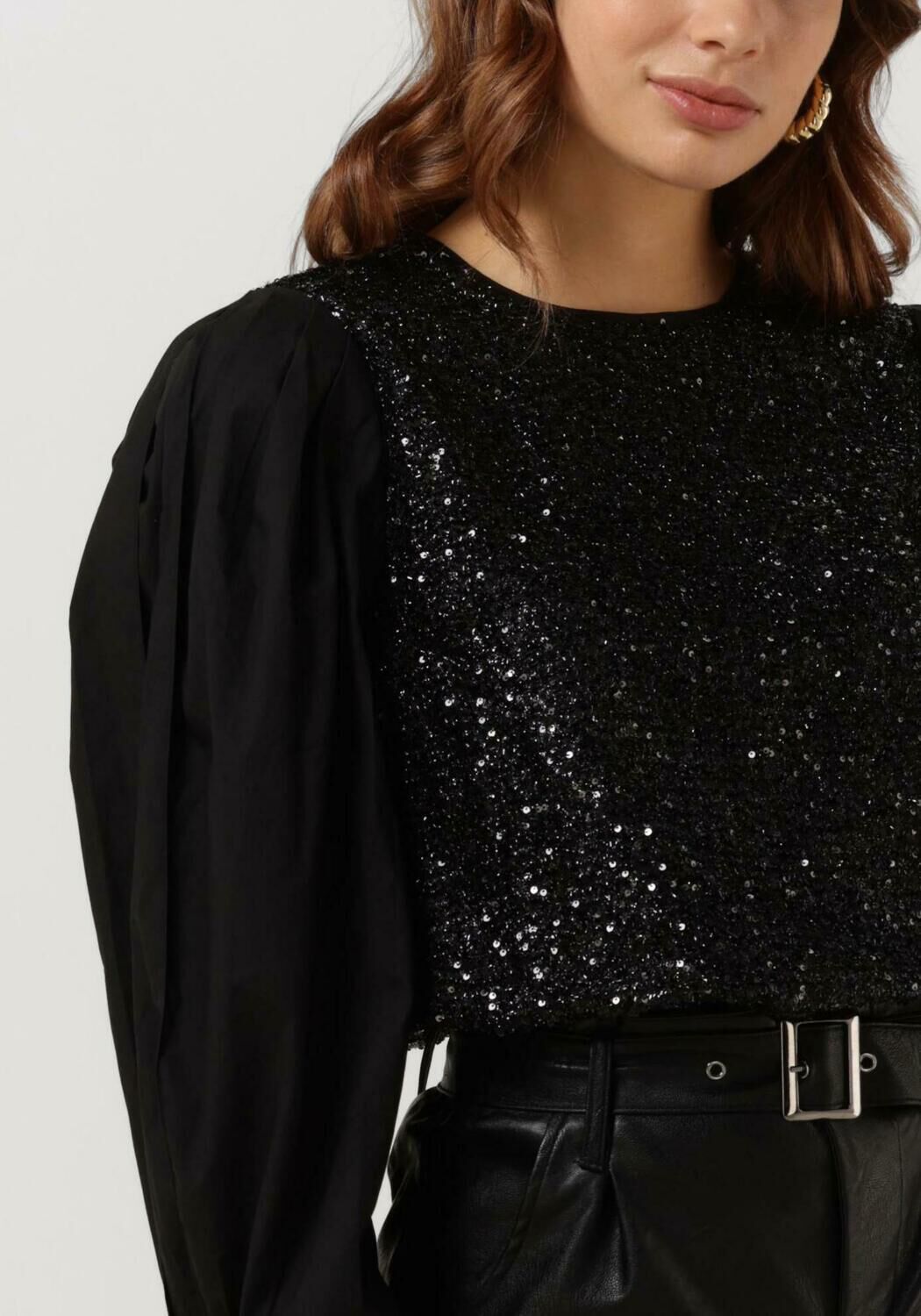 Glitter top deals zwart