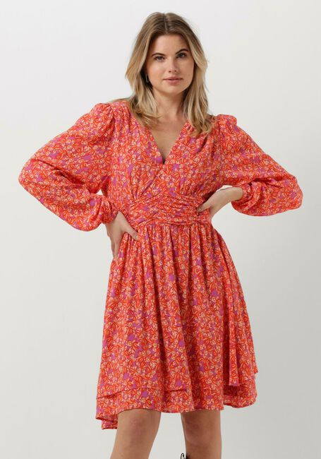 Oranje CIRCLE OF TRUST Mini jurk ELVY DRESS - large