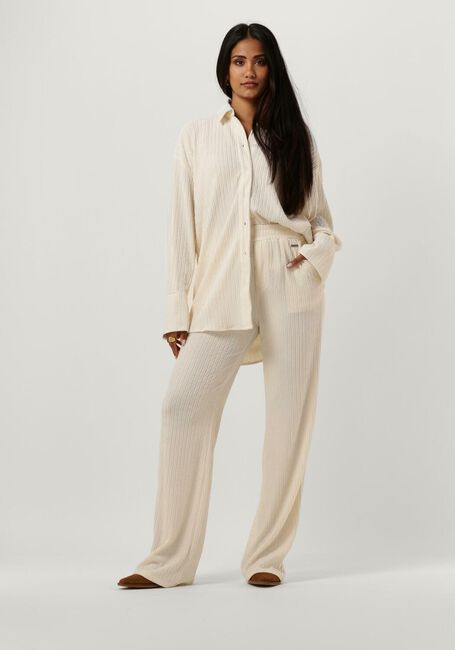 Ecru COLOURFUL REBEL Blouses TALIA STRUCTURE OVERSIZED BOYFRIEND BLOUSE - large