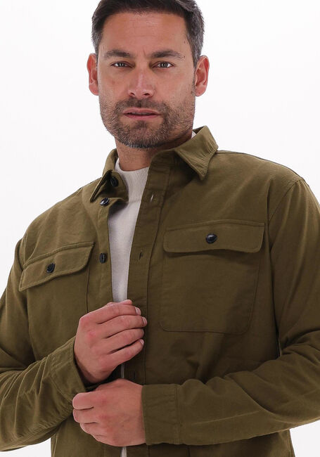 Olijf SELECTED HOMME Overshirt REGSCOT CHECK SHIRT - large