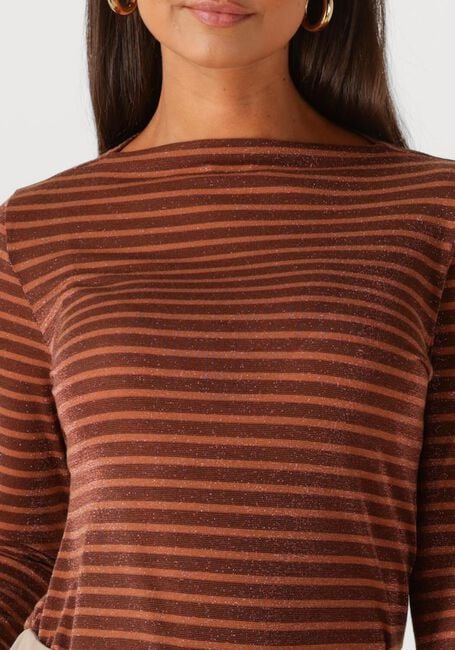 Bruine SUMMUM T-shirt STRIPE LUREX LONGSLEEVE - large